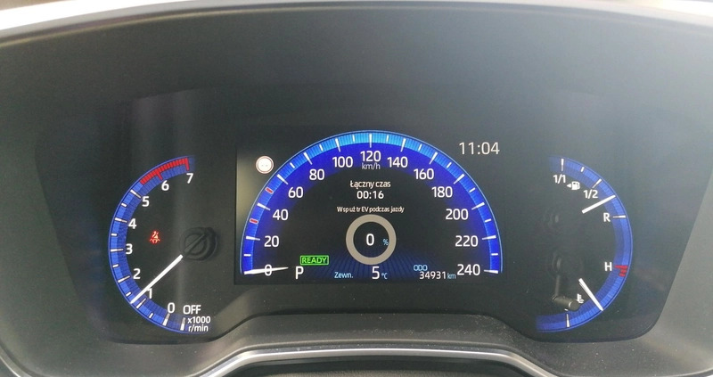 Toyota Corolla cena 98900 przebieg: 34921, rok produkcji 2021 z Grudziądz małe 211
